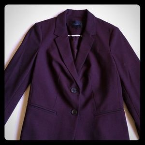 Burgundy women's blazer size 0